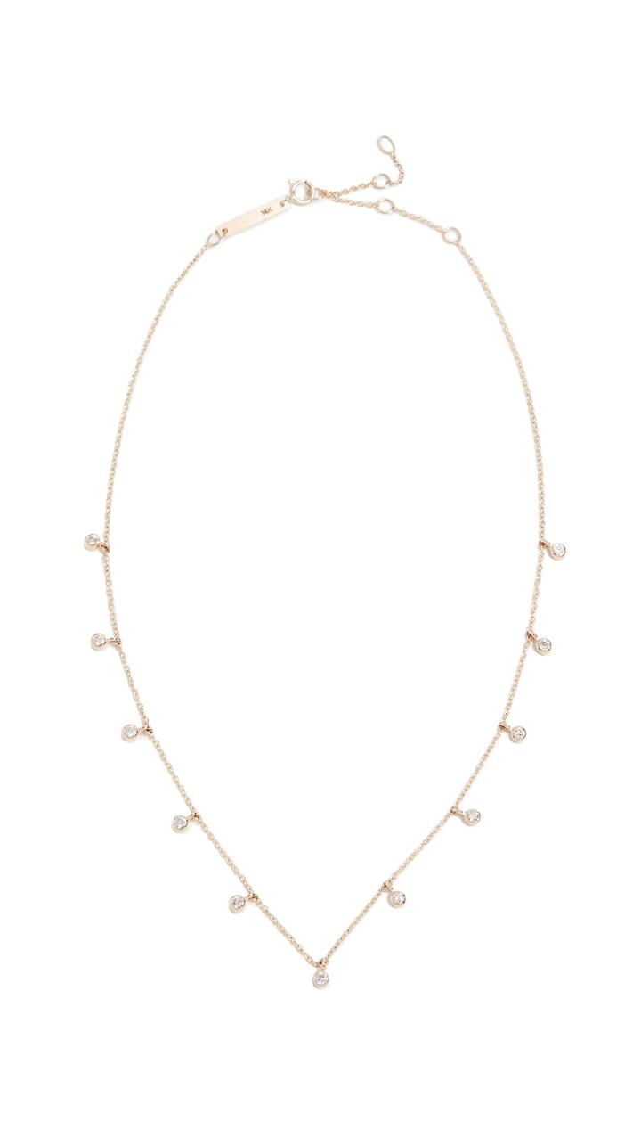 Zoe Chicco 14k Gold Diamond Charms Necklace