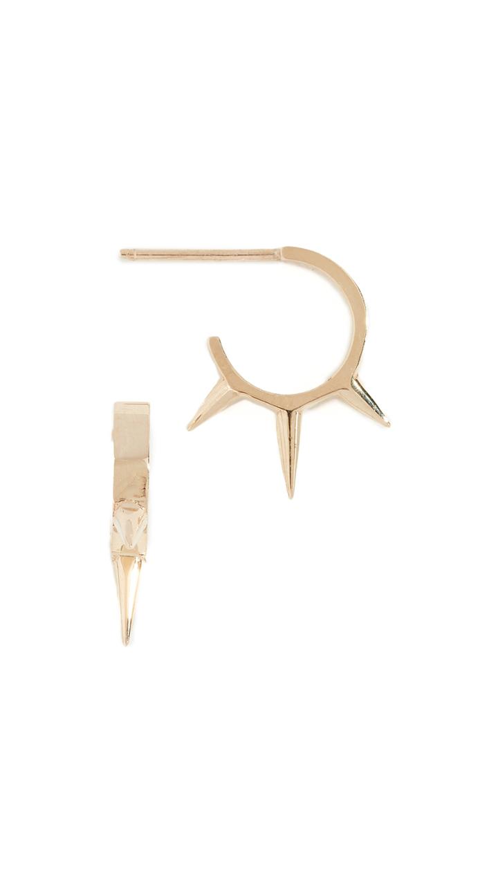 Zoe Chicco 14k Small Spike Huggie Hoop Earrings