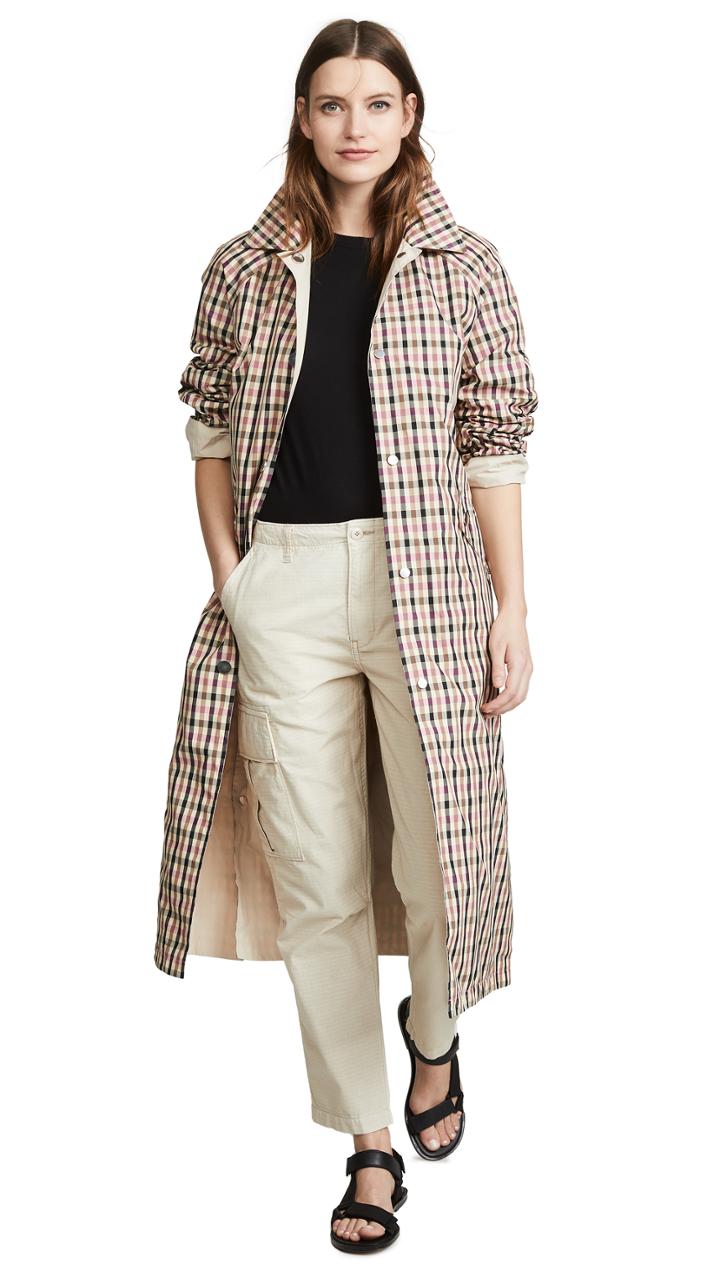 Goen J Split Side Reversible Trench Coat