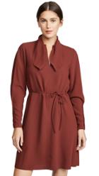 See By Chloe Tie Neck Long Sleeve Dress