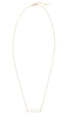 Mizuki 14k Pearl Diamond Bar Necklace