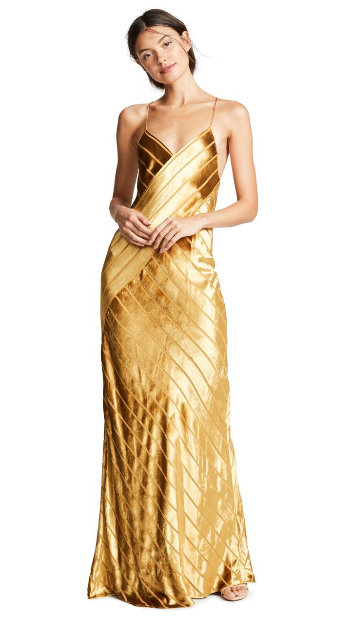 Michelle Mason Bias Velvet Gown