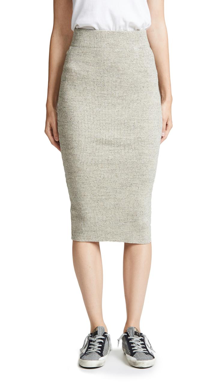 James Perse Heavy Rib Skinny Skirt