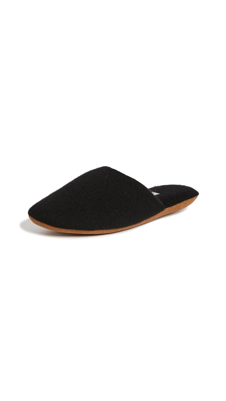 White Warren Cashmere Slide Slippers