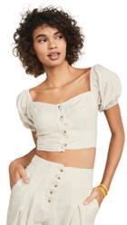 Suboo Wanderer Button Front Crop Top