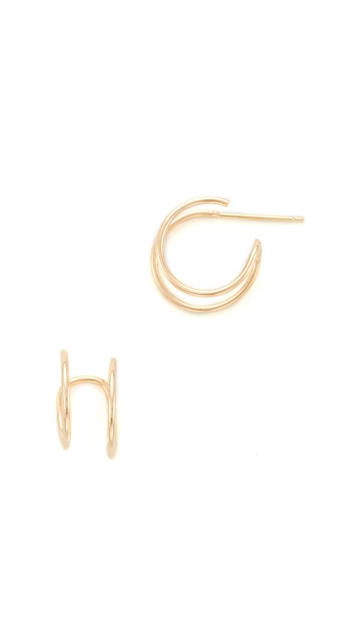 Zoe Chicco 14k Gold Double Huggie Earrings