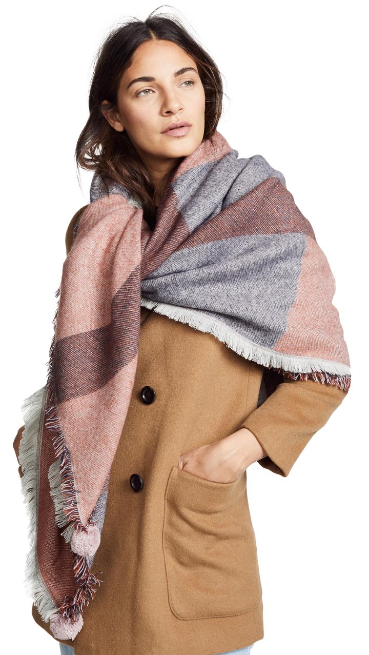 Madewell Pom Pom Blanket Scarf