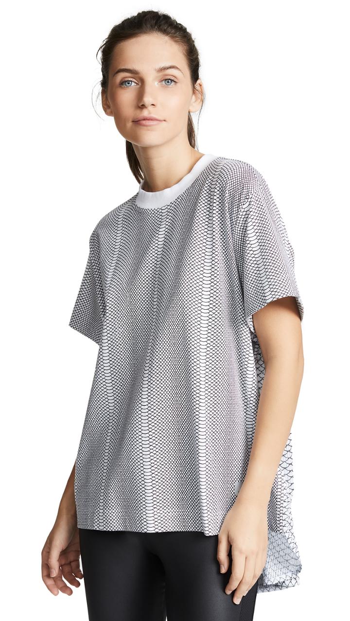 Adidas By Stella Mccartney Running Snake Print Tee