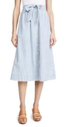 Madewell Midi A Line Button Front Skirt