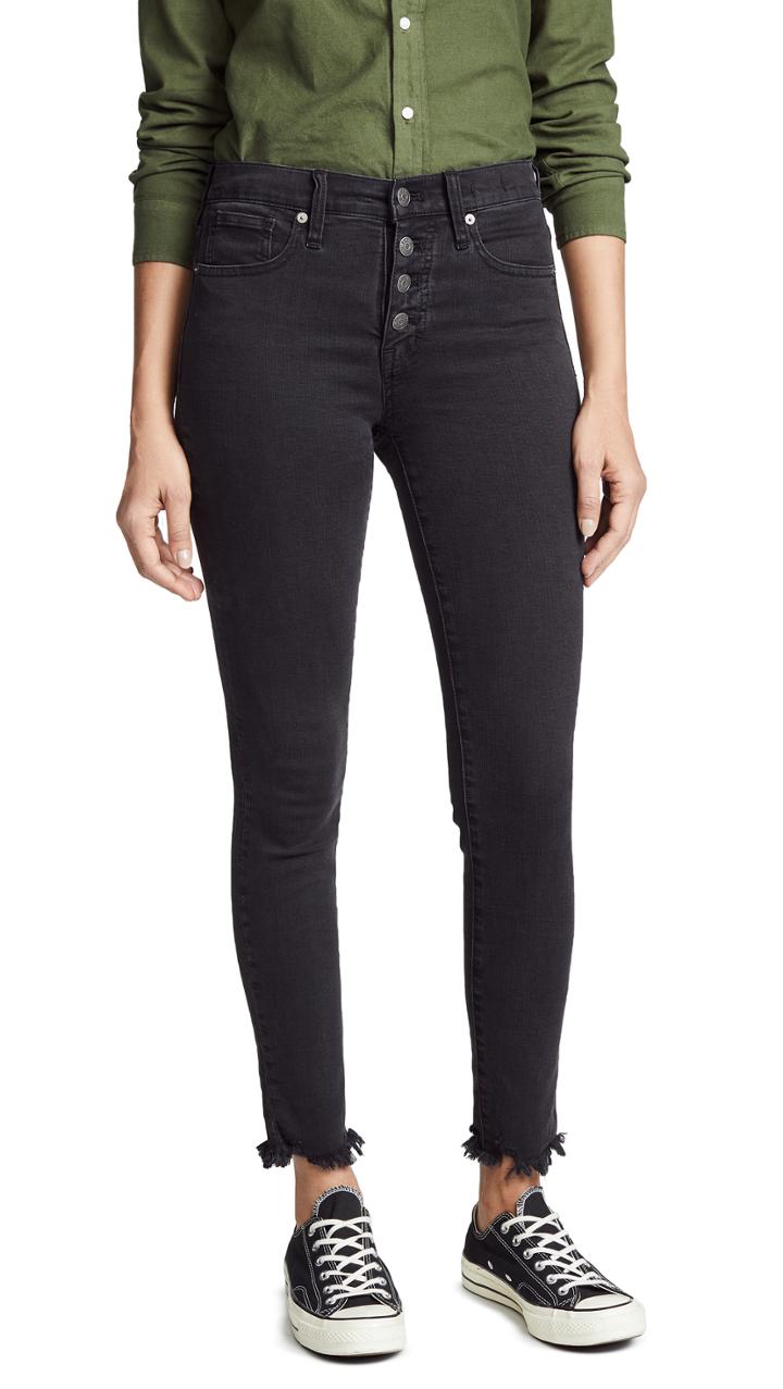 Madewell High Rise Skinny Jeans With Button Fly