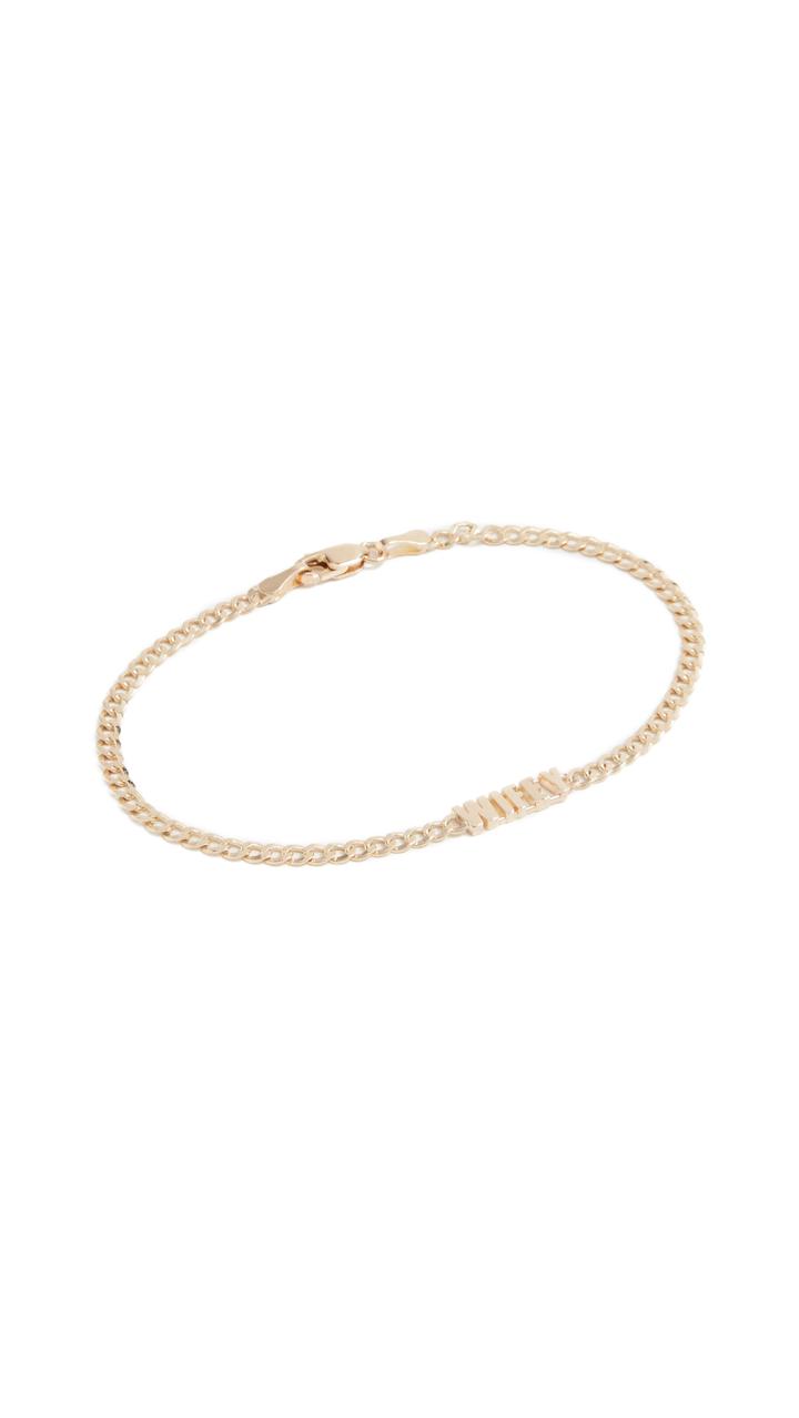 Established 14k Gold Wifey Bracelet