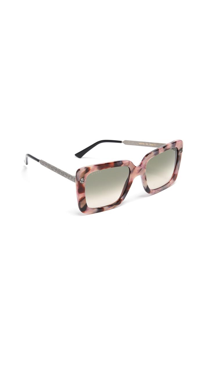 Gucci Pop Glitter Iconic Oversized Square Sunglasses