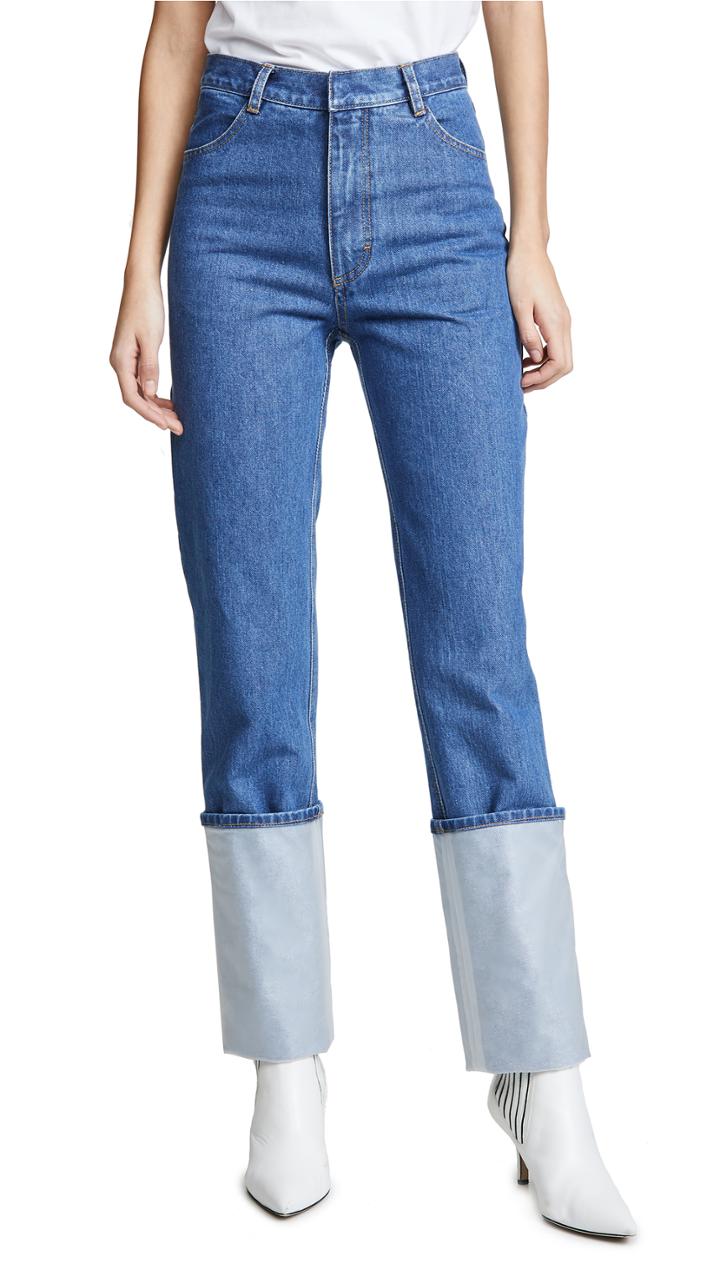 Ksenia Schnaider Jeans With Transparent Roll Up