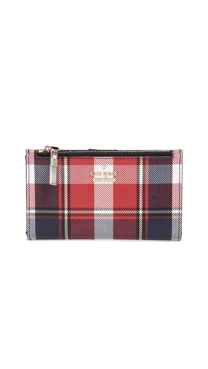Kate Spade New York Cameron Street Rustic Plaid Mikey Wallet