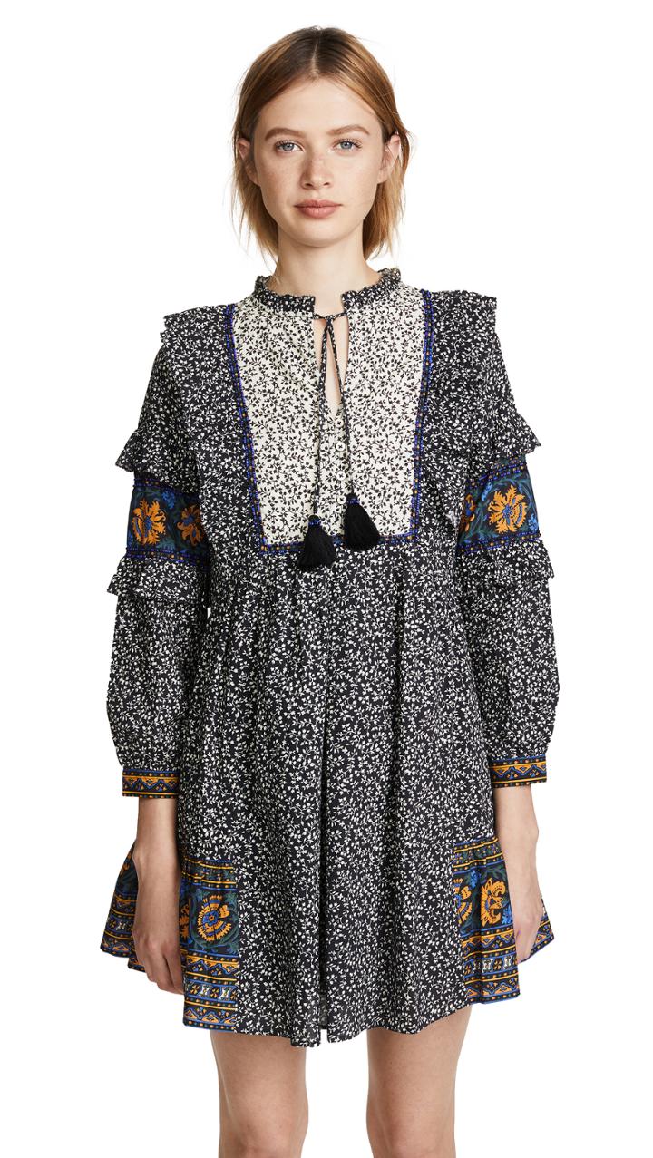 Sea Ruffle Sleeve Maya Dress