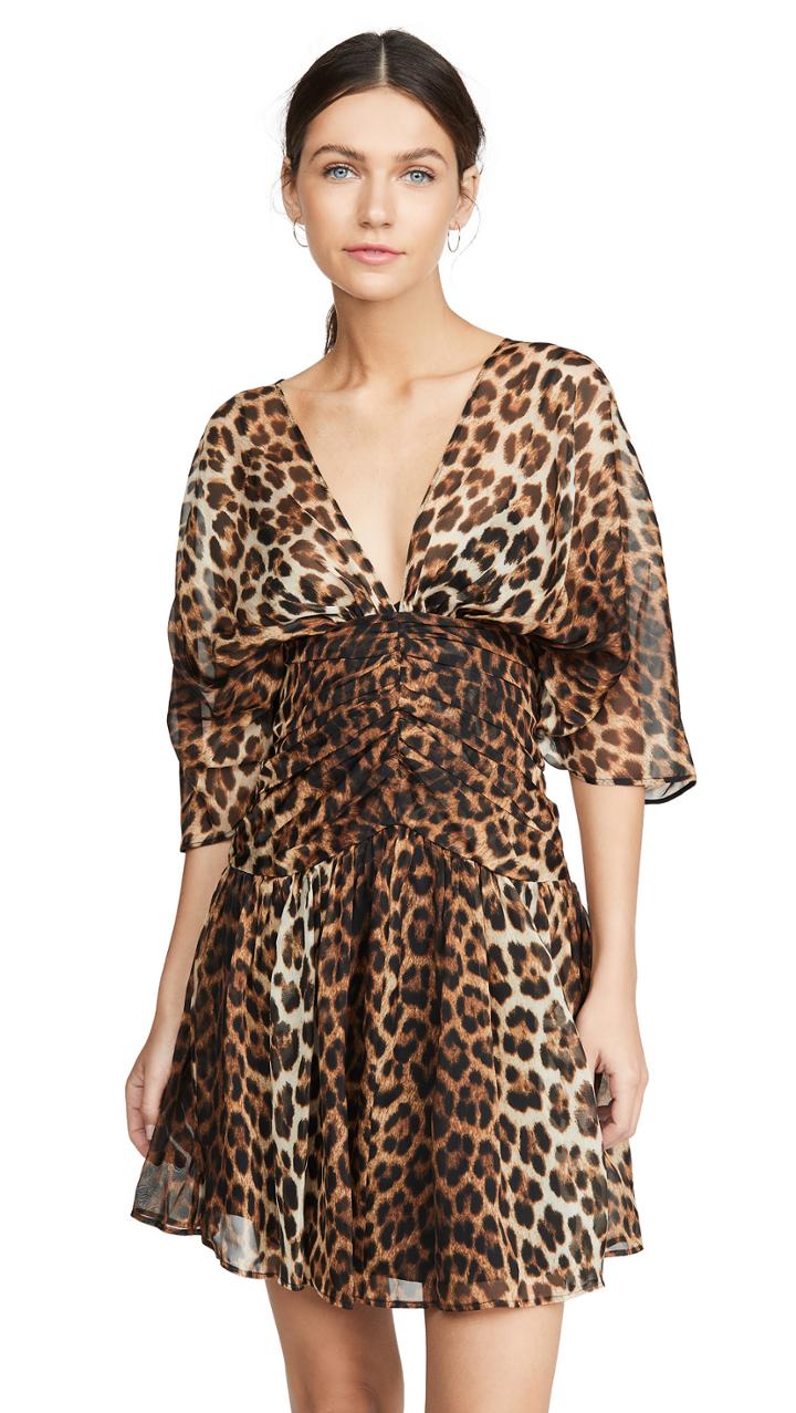 No 21 Leopard V Neck Dress