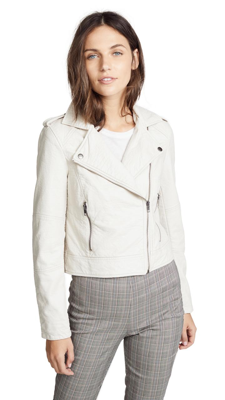Cupcakes And Cashmere Burwell Vegan Leather Moto Jacket