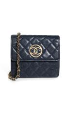 What Goes Around Comes Around Chanel Navy Small Shoulder Bag