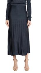 Cushnie High Waisted Pleated Knit Skirt
