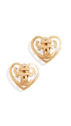 What Goes Around Comes Around Chanel Gold Cc On Heart Earrings