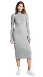 Barrie V Stripe Cashmere Turtleneck Dress
