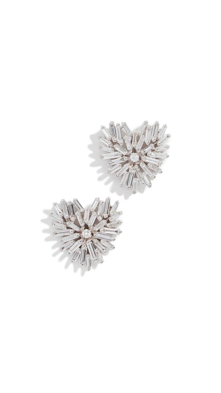 Suzanne Kalan 18k Post Heart Earrings