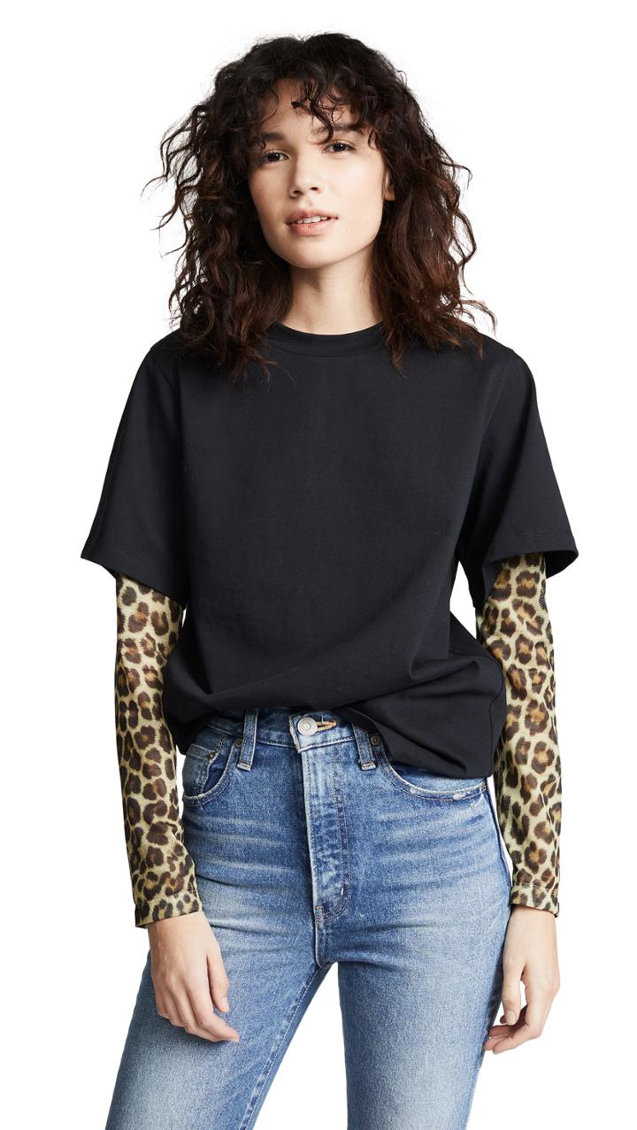 Goen J Leopard Combo Top