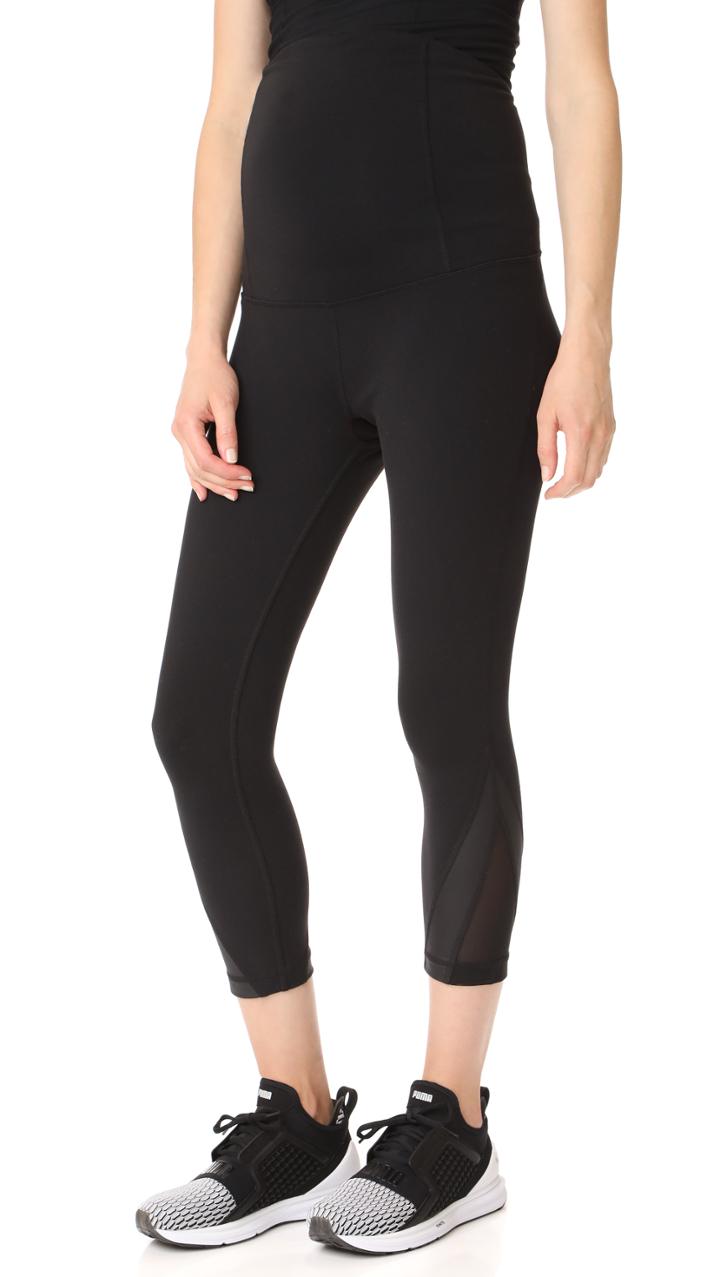 Ingrid Isabel Active Mesh Detail Capri With Crossover Panel