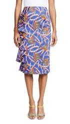Stella Jean Palm Print Midi Skirt