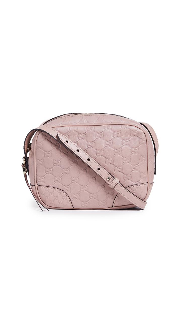 What Goes Around Comes Around Gucci Pink Guccisima Bee Messenger Bag