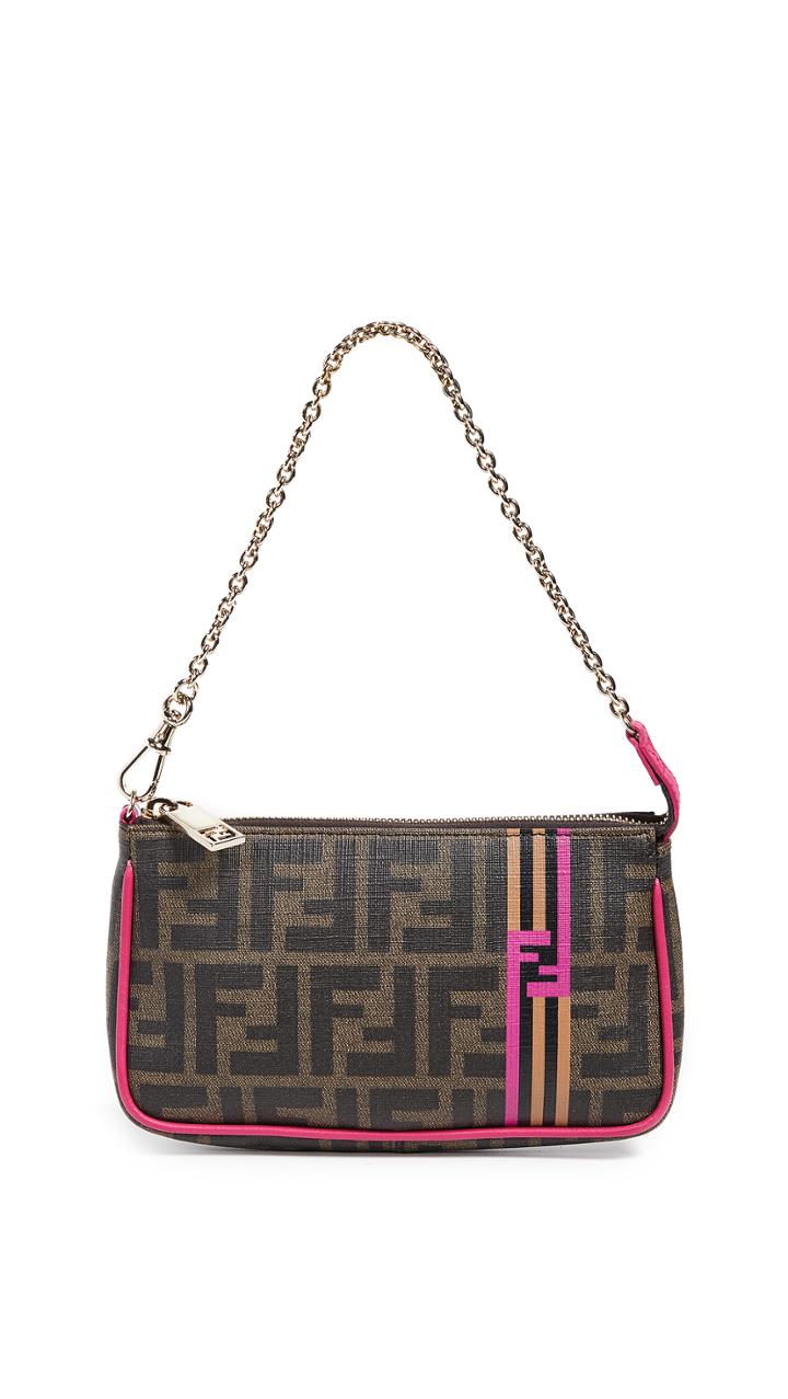 What Goes Around Comes Around Fendi Coated Canvas Pouchette