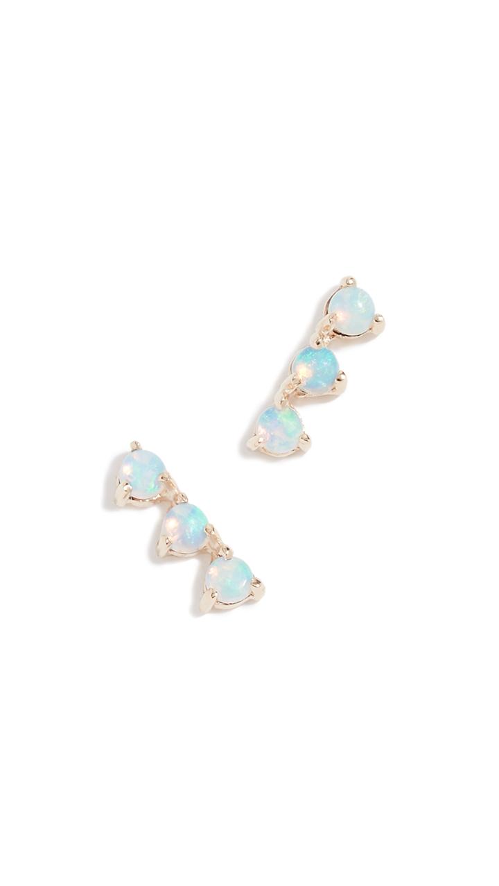 Wwake 14k Three Step Earrings