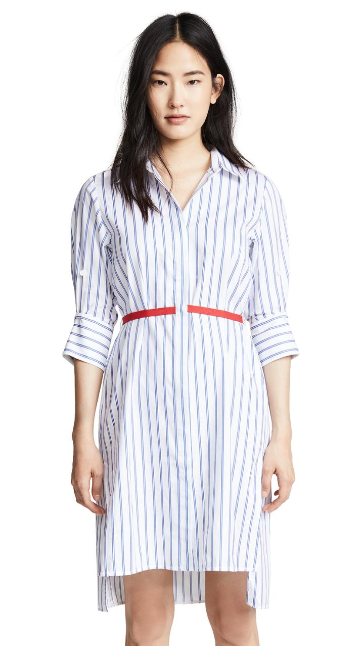 Edition10 Striped Dress With Belt