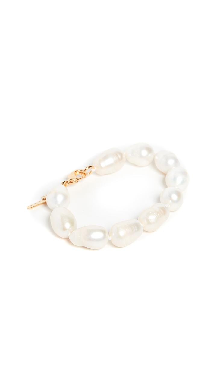 Lele Sadoughi Baroque Freshwater Pearl Bracelet