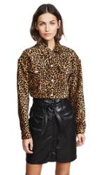 Re Done Leopard Cropped Jacket