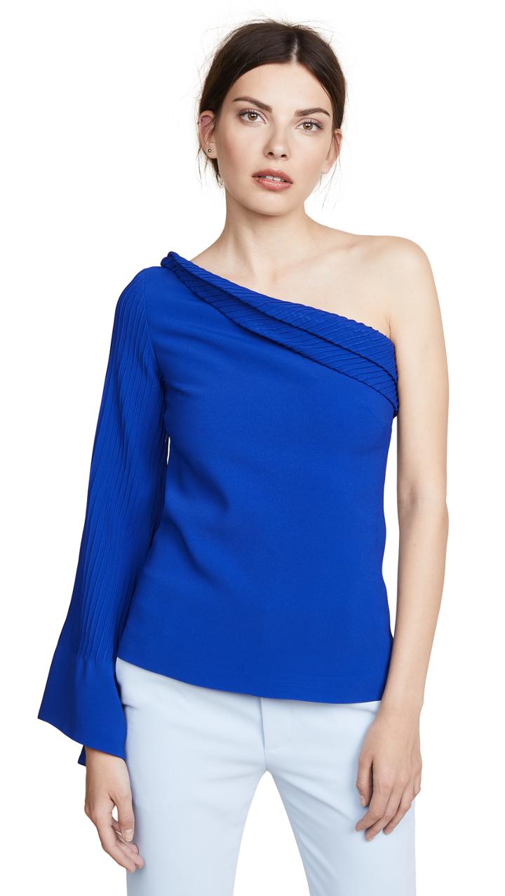 Brandon Maxwell One Shoulder Statement Top