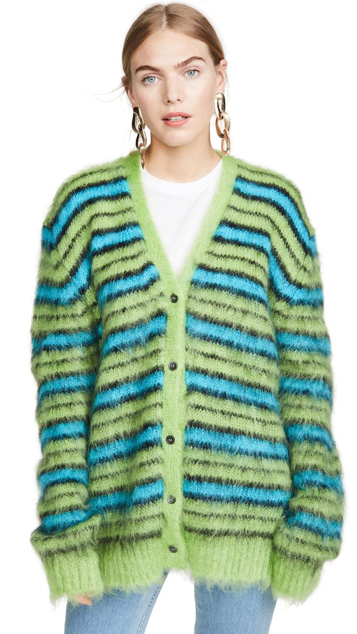 Marni Striped Mohair Cardigan