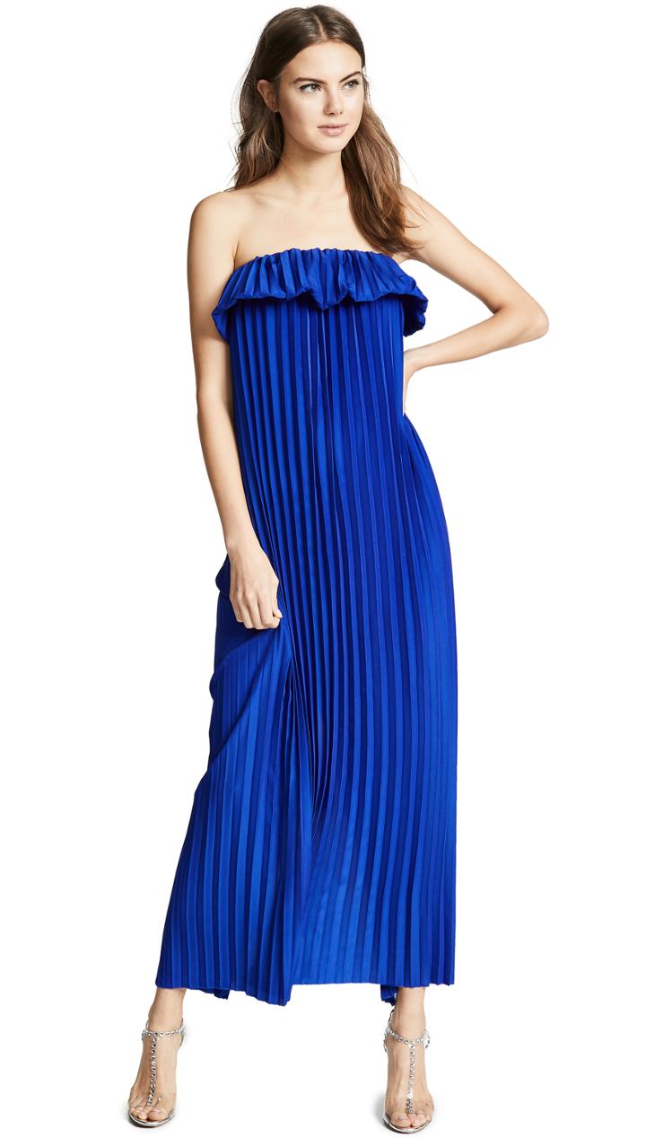 Loyd Ford Pleated Maxi Dress