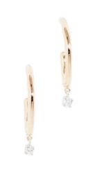 Adina Reyter 14k Medium Diamond Charm Hoop Earrings