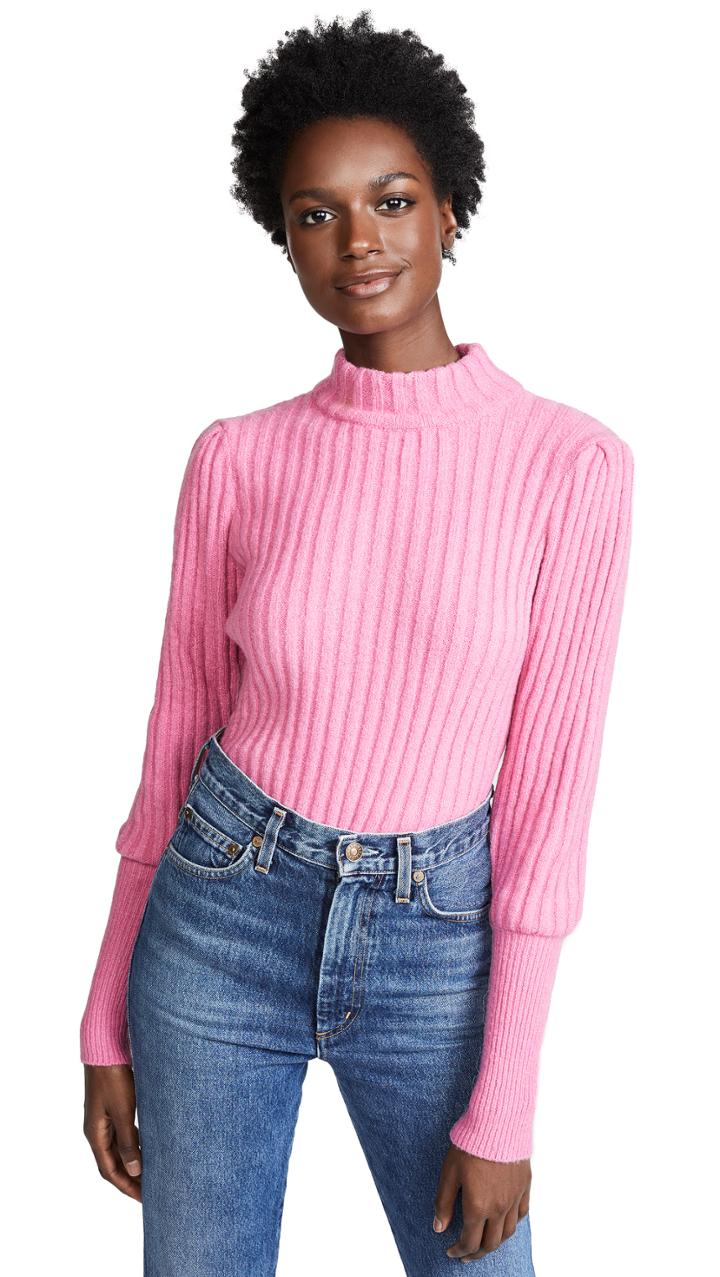 Wayf Miles Puff Sleeve Turtleneck