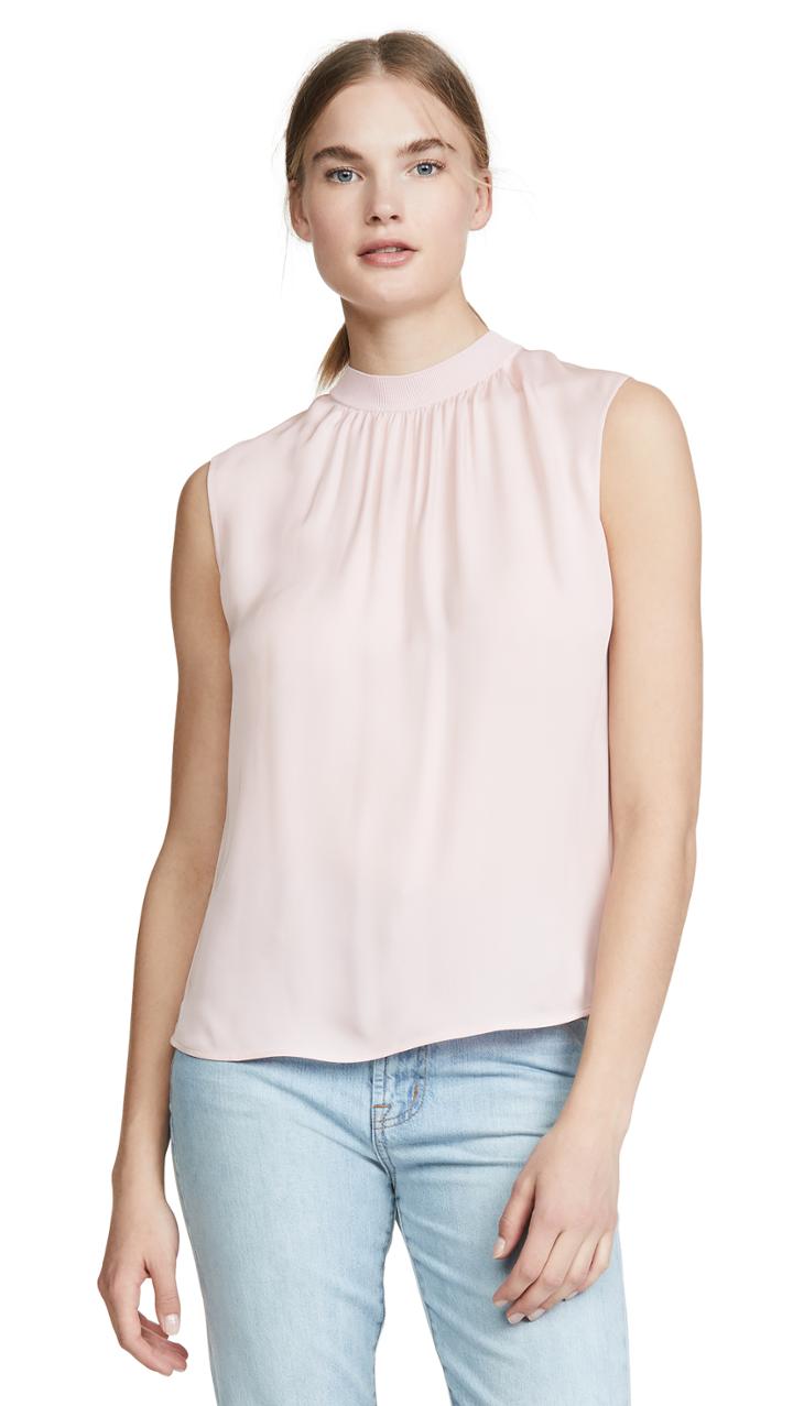 Vince Rib Trim Shell Top