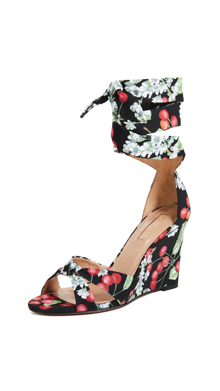 Aquazzura All Tied Up Wedge Sandals