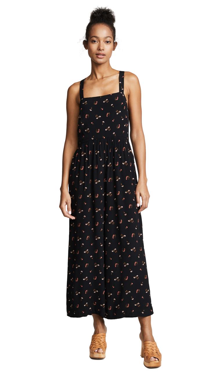 Madewell Smocked Crop Jumpsuit