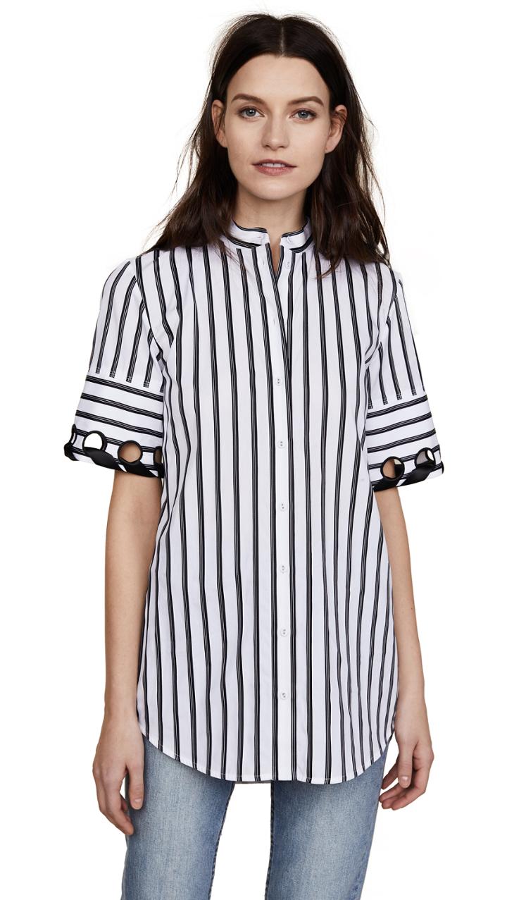 Victoria Victoria Beckham Laced Sleeve Shirt