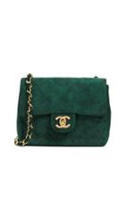 What Goes Around Comes Around Chanel Suede Half Flap Mini Bag