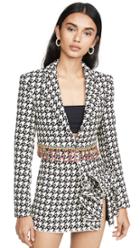 Area Houndstooth Cropped Bolero Jacket