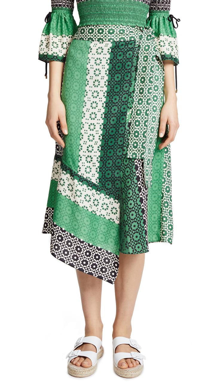 Derek Lam 10 Crosby Asymmetrical Wrap Skirt