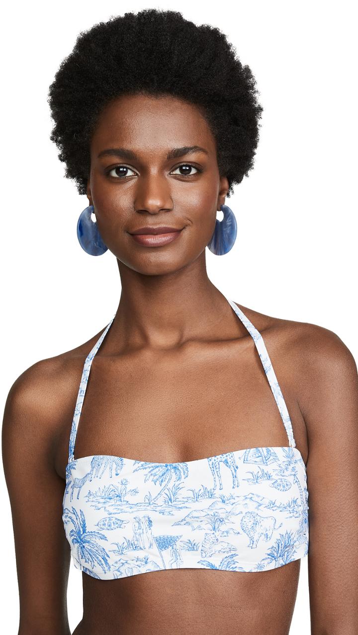 Tory Burch Printed Bandeau Bikini Top