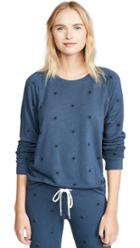 Monrow Allover Star Raglan Sweatshirt