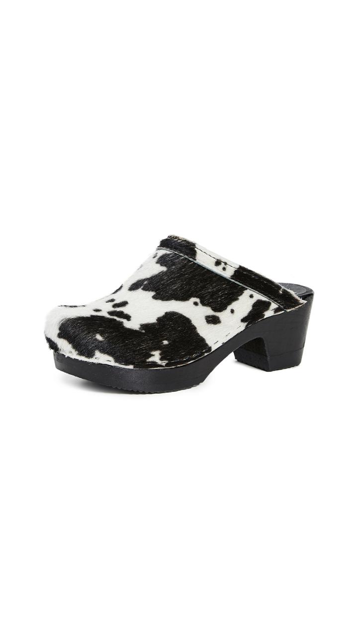 No 6 Old School Mid Heel Clogs